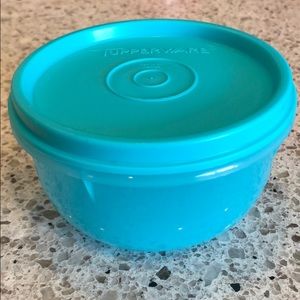 Cute blue turquoise Tupperware bowl